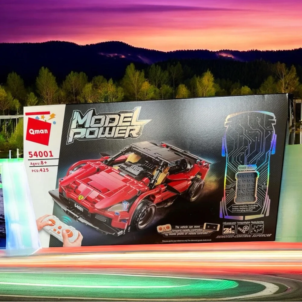 QMAN RC Car STEM Building Toys,‎  Remote Control Model